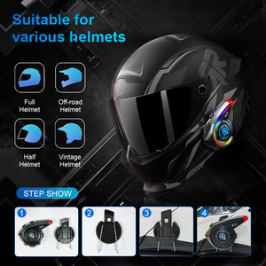 Y21 Handfree Bt Motorcycle Helmet Headset With RGB Colorful <b>Lighting</b> Effect <b>Bicycle</b> Headsets With 5.4 Chip - Product Image 5
