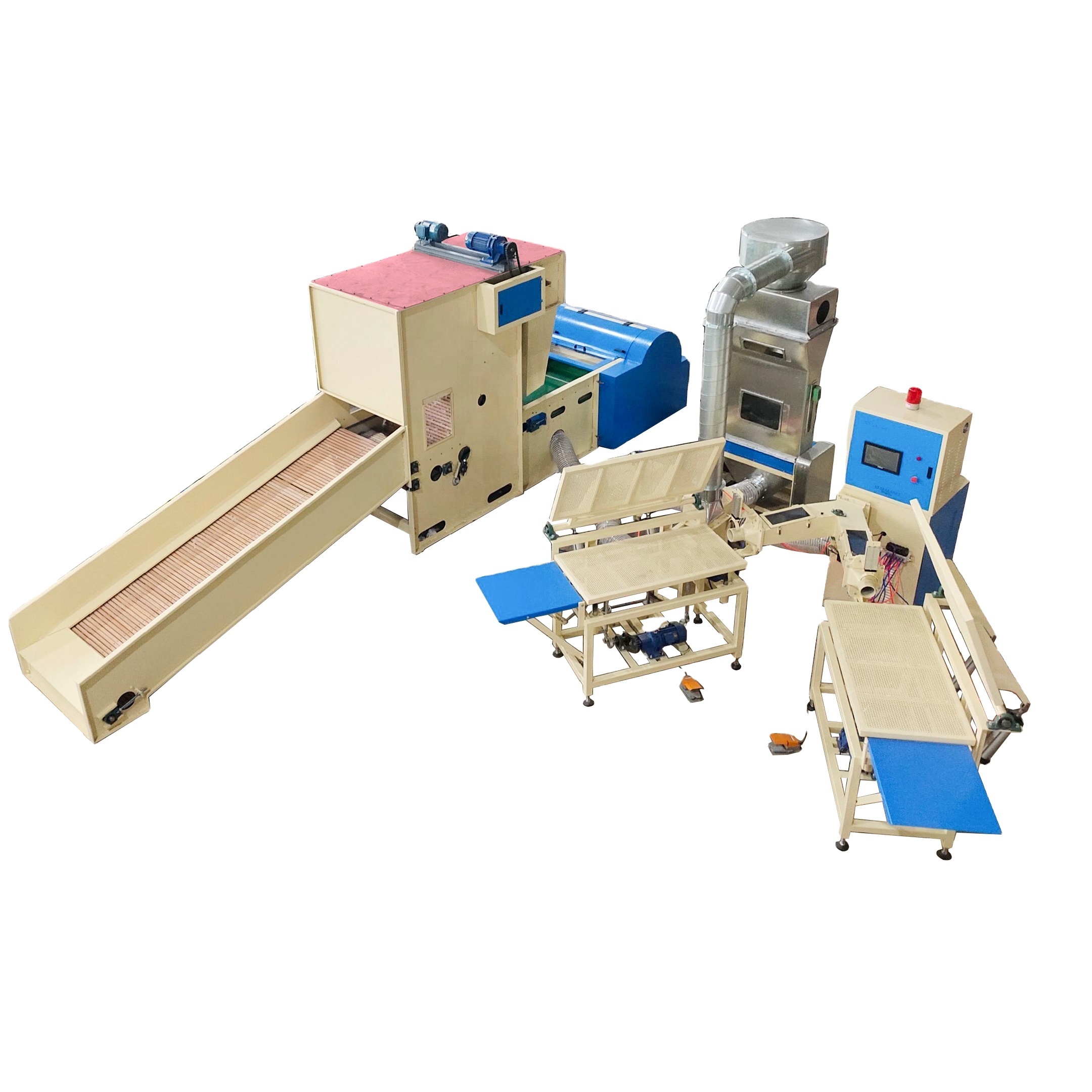 ZXJ-380 автоматическая машина для набивки подушек с автоматической загрузкой для вскрытия тюков полуавтоматическая Подушка слоеным тестом