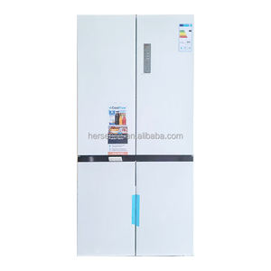 ตู้เย็นด้านข้างสีขาวอินเวอร์เตอร์220V 4ประตู650L ตู้เย็นในตัวประหยัดพลังงานน้ำค้างแข็งฟรีความจุขนาดใหญ่ที่เงียบสงบ - Product Image 1