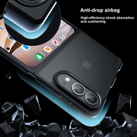 Coque de téléphone mate anti-traces de doigts pour iPhone Duo TPU+PC, coque hybride translucide TPU+PC antichoc pour iPhone 18 Fold