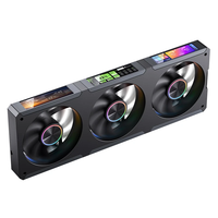 Ventilateur de boîtier Jonsbo ZC-360B noir, synchronisation ARGB, lumière ARGB, ventilateur PWM 3 côtés, ventilateur de boîtier d'ordinateur pour système de refroidissement PC, ventilateurs RGB