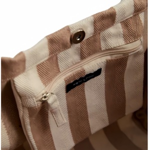 Customizes Unisex Open Shoulder Cross Body <b>Handbag</b> Soft Embroidery Chains Cotton Eco-Friendly Recycled Material Two Straps - Product Image 6