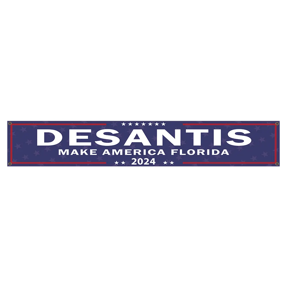 Desantis Make America Florida 2024 Banner 120x20 Zoll für Festival Jubiläum und Outdoor-Aktivitäten Atmosphäre Tapisserie Dekor