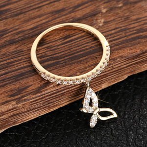 Anillo de cóctel elegante para mujer con letra P, circonita cúbica, engaste pavé, joyería de compromiso de moda T0291 - Product Image 6