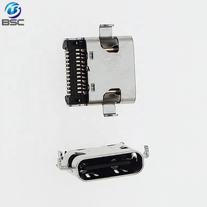 Port <span class=keywords><strong>USB</strong></span> 4.0 <span class=keywords><strong>Type</strong></span> <span class=keywords><strong>C</strong></span> à coque unique 24P femelle Connecteur <span class=keywords><strong>USB</strong></span> <span class=keywords><strong>Type</strong></span> <span class=keywords><strong>C</strong></span> avec longueur de corps 9.17mm avec broche de localisation DIP CH = 0.5mm 40Gbps - Product Image 6