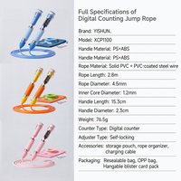 Corde à sauter à marque privée en PVC avec compteur numérique, corde à sauter professionnelle de vitesse
