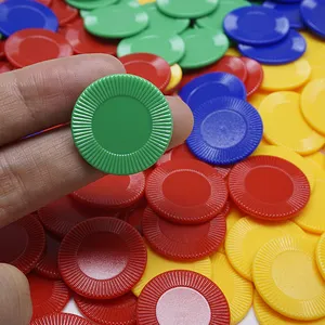 פלסטיק/אקריליק שקוף צבע ספירה שבבי דיסקים עבור לוח משחק 22*2 מ"מ של גודל