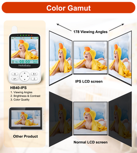 Caméra vidéo pour bébé de 4.0 pouces Moniteur de vision nocturne Moniteur pour bébé - Product Image 6
