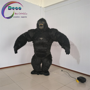 2.5m <span class=keywords><strong>de</strong></span> haut noir gorille ballon gonflable personnalisé long flocage homme pour les performances du zoo - Product Image 2