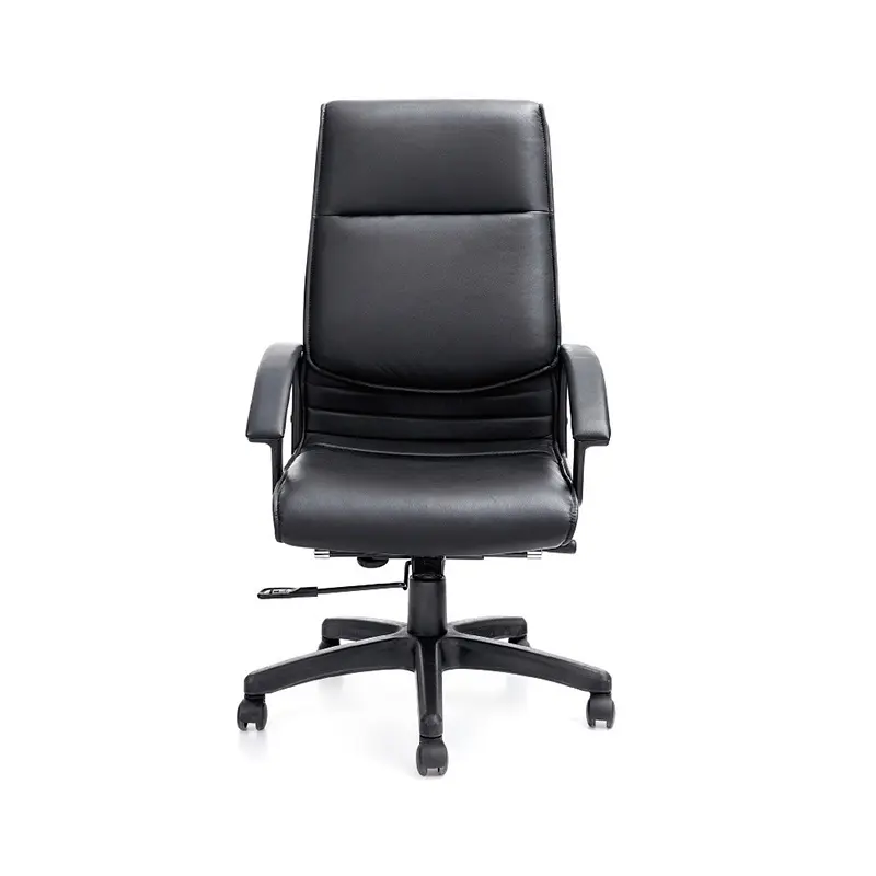 كرسي من الجلد الأسود عالي الظهر لغرف الاجتماعات التجارية من Zebai