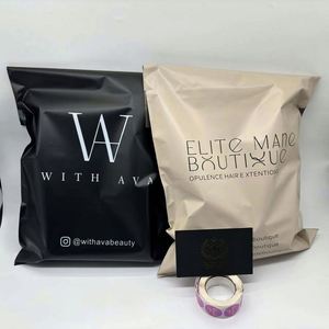 Biodegradable Eco Friendly Custom LOGO Poly Matte Black Mailer Envelope Courier Package Bag for Shipping Clothing Mailing Bags - Product Image 1
