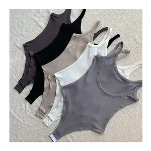 2024 Neuankömmling Design rücken freie Frauen Bodys bequeme Baumwolle Outdoor tragen sexy Bodys für Frauen