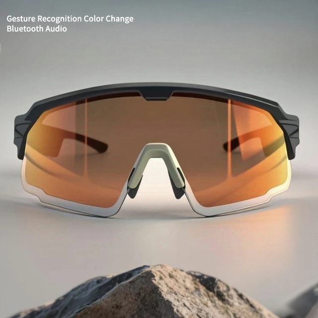 New Design Gesture Recognition Color Change Audio Smart Color-Changing Sunglasses TR90 Frame Sports Sunglasses