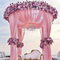 Bruidsbloemen 2026 Nieuw Design Luxe Roze Aanpasbare Achtergrond Aanpasbare Bruidsachtergrond