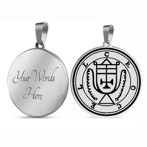 Collier pendentif en acier inoxydable avec sceaux des 72 esprits, la clé inférieure de Salomon, le roi Asmoday, origines démoniaques, <span class=keywords><strong>Goetia</strong></span> 49-60 - Product Image 5