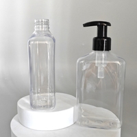 Récipients de shampooing rechargeables de 250ml 8oz avec pompe Bouteilles de distributeur de savon carrées vides pour lotion savon gel nettoyant pour le corps liquide