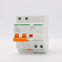 Interruptor Diferencial Integrado Easy9 EA9R 2P RCBO EA9RN2Cxx30CA 6kA 30mA Tipo A, Interruptor de Seguridad Doméstico para Riel DIN