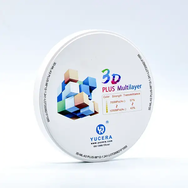 Yucera 3D Pro Xuống Cấp Của Khối Gốm Sứ Zirconia Khác Nhau Cho Các Ứng Dụng Nha Khoa Khoảng Trống Zirconia Tốt Nhất Cho Niềng Răng