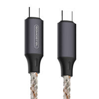 SMS-BY06 kabel PD Data RGB pengisian daya cepat, dengan transmisi Cepat 60W & 27W untuk pelindung kepang ponsel