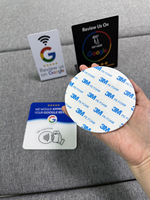 Base de Acrílico con NFC para Mostrar Reseñas de Google, con Código QR para Reseñas en Redes Sociales