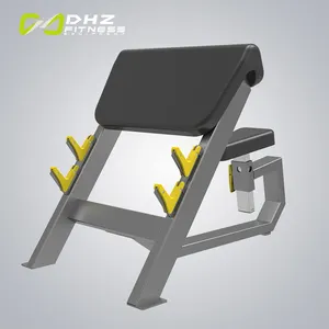 Bizeps de cemento para interior, hiper Bloque Deportivo de 300Kg, Curl plano Plus, Banco de uso amarillo