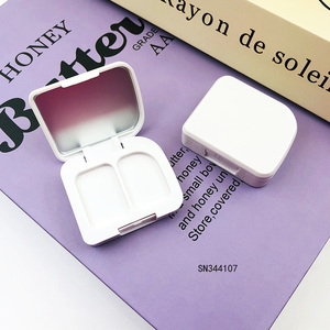 Caja de sombra de ojos plegable cuadrada multifuncional Espejo de casete de sombra de ojos de <span class=keywords><strong>2</strong></span> rejillas - Product Image 4