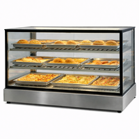 Vitrine chauffante professionnelle pour aliments, présentoir chauffant commercial pour magasin