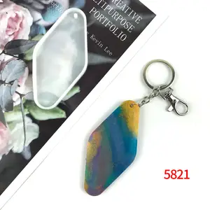 5821blank Luggage tags Keychain Mold Epoxy Resin Silicone Moulds