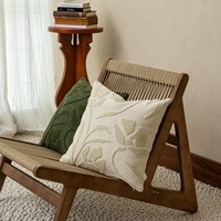 Style forêt naturelle plante broderie florale décor à la maison housse de coussin salon chambre canapé taie d'oreiller