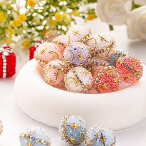 Elegante étoile lune fleurs diamant boule pâte <span class=keywords><strong>perles</strong></span> bricolage bijoux faits à la main accessoires en gros 1.6cm boules - Product Image 1