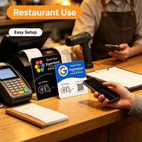 Carte de contrôle d'accès RFID personnalisée 13,56 MHz en PVC, adhésive, sans contact, avec code QR dynamique pour les avis des clients des boutiques indépendantes