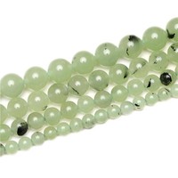 Perles rondes en opale naturelle bleue irisée en vrac pour la fabrication de bijoux, bracelets et colliers DIY