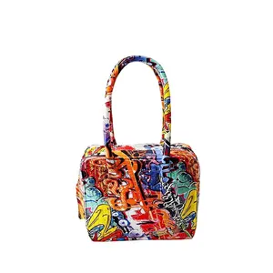 Customized Water Transfer Colorful Handbag Statue Bag Sculpture Resin Crafts for Retail