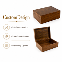 Boîte cadeau en bois à grain naturel personnalisée, avec charnières, vide, pour rangement, doublure intérieure couleur artisanale personnalisée, finition mate, double porte