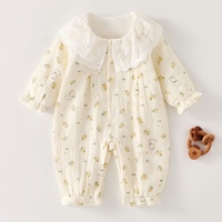 Vente directe d'usine de pyjamas en coton pour bébés printemps-automne, tendance et à la mode pour les nouveau-nés.