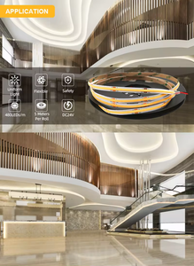 Tira de LED COB CCT sin Puntos de Luz Raymates, DC24V, CRI90, 20W, 2700K-6000K, Cortable, Luz Inteligente, 576 LED/M, 8mm, Iluminación para Hogar y Paisajes - Product Image 5