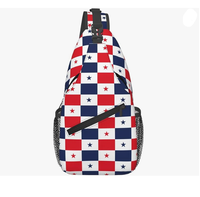 Sac bandoulière personnalisé de haute qualité avec drapeau du Panama, logo personnalisé, sac de poitrine, sac à dos bandoulière, sac de voyage