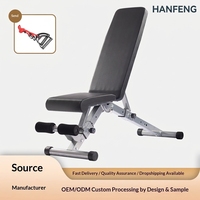 Banc de musculation pliable multifonctionnel réglable pour usage domestique, épaissi et élargi, en tube carré gris