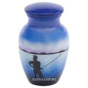 Belle urne à jeton souvenir gravé papillon vert clair finie sur mesure pour animaux de compagnie vente en gros avec des prix réduits - Product Image 5