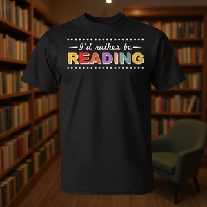 Preferiría estar leyendo camiseta con la frase «Preferiría estar leyendo» para profesores de inglés, regalo literario - Product Image 3