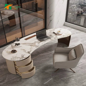 Mesa de Comedor de Piedra Natural de Travertino, Estilo Italiano Moderno, Personalizada para Conferencias, de MT STONE - Product Image 2