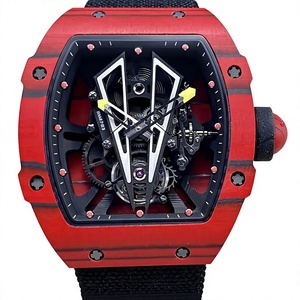 Super Quality Luminous waterproof Mechanical Watch BBR factory tourbillon movement RM27-03 NTPT Red carbon skeleton watch - Product Image 1
