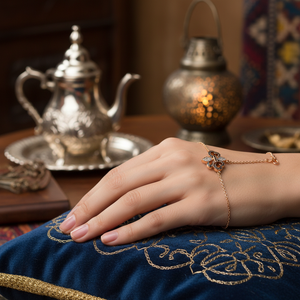เงินฝรั่งเศสลิลลี่เสน่ห์การออกแบบในสร้อยข้อมือทาสขายส่งตุรกีสร้อยข้อมือแหวนที่ทำด้วยมือเครื่องประดับ - Product Image 3