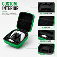 Étui de transport rigide en EVA personnalisé pour manette de jeu avec logo, couleur, taille et intérieur, boîte de rangement portable antichoc avec fermeture éclair
