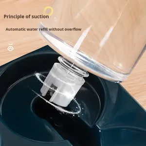 Commercio all'ingrosso Pet <span class=keywords><strong>2</strong></span> in 1 doppia ciotola automatica acqua potabile gatto ciotola acqua potabile cane e gatto alimentatore automatico - Product Image 4