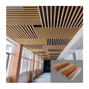 Tubo quadrato U canale deflettore metallo striscia di alluminio pannelli per soffitti corridoio centro commerciale negozio cucina corridoio Pop moderno controsoffitto Design - Product Image 4