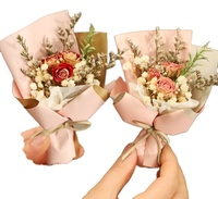 Buket Bunga Mini Cantik Grosir, Berbagai Rangkaian Bunga Kering, Bunga Dekoratif Awet