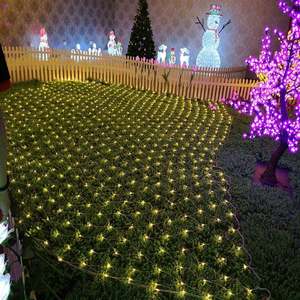 Guirlande lumineuse <span class=keywords><strong>LED</strong></span> en filet de 1,5 m x 1,5 m, IP65, avec 8 modes de clignotement, pour Noël, mariage, fête, vacances - Product Image 2