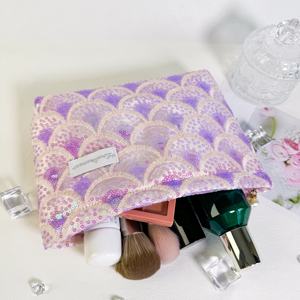 Bolsa de maquillaje de lentejuelas Bolsa con cremallera Etiqueta Costura Lentejuelas Con cuentas Venta caliente Gran capacidad Hecho a mano - Product Image 5