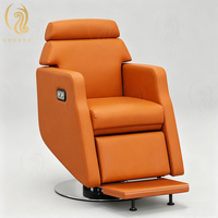 Fauteuil de Barbier Électrique de Luxe Chuque à Moteur Unique, en Cuir Moderne avec Dossier Électrique et Grande Pompe, Idéal pour Salons, Centres de Fitness et Centres Commerciaux